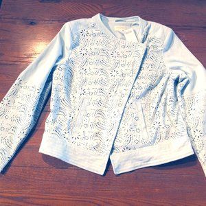 Chico's Faux Suede Perforated Jacket